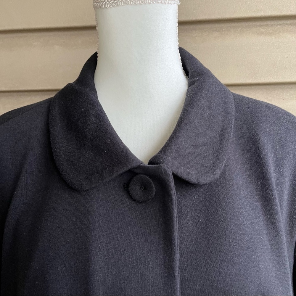 •Talbots• NWT Scalloped Hem Black Ponte Jacket - Size 22W - Picture 3 of 8